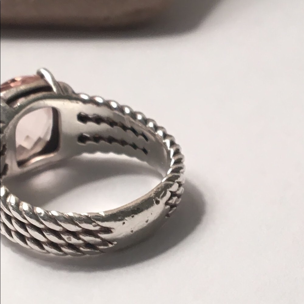 David Yurman morganite petite Wheaton ring 6.5 - Picture 6 of 7